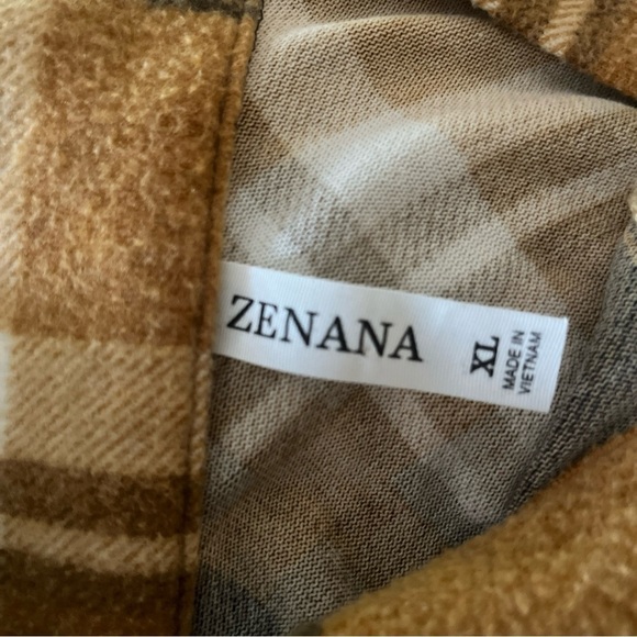 ZENANA Camping Shacket yarn Dyed Plaid Women’s XL - Picture 5 of 8